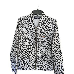 Noon Goons Denim Leopard Jacket